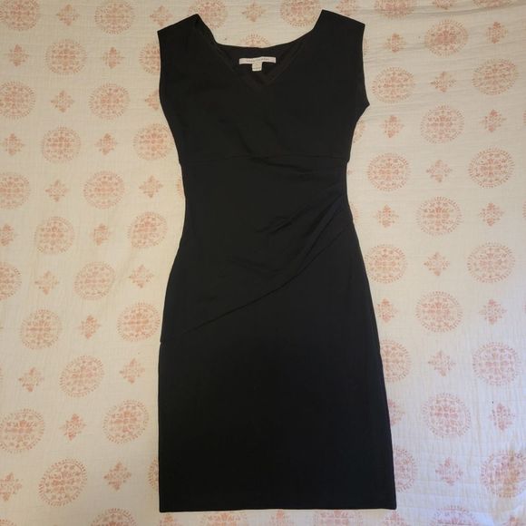 Diane Von Furstenberg 'Bevin' Ruched Sleeveless Little Black Dress - Picture 7 of 13